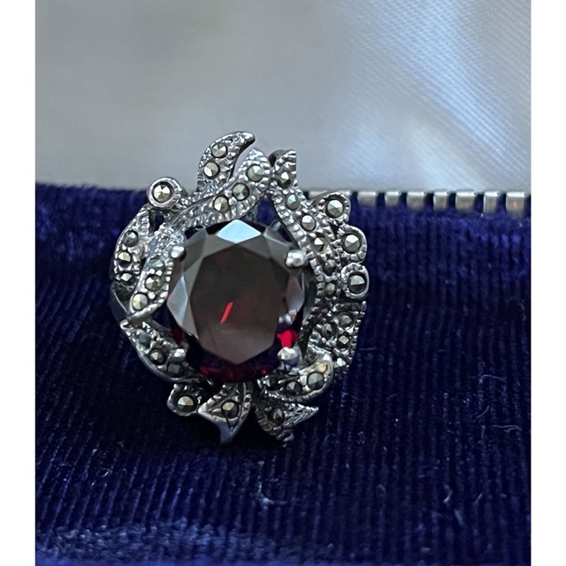 [希少] マーカサイト&925silver ヴィンテージ　リング レディースのアクセサリー(リング(指輪))の商品写真