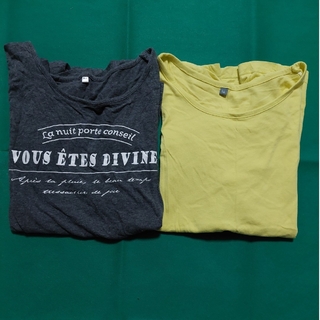 ※320 中古品 レディース 半袖Tシャツ 2枚セット(サイズM~LL)(Tシャツ(半袖/袖なし))