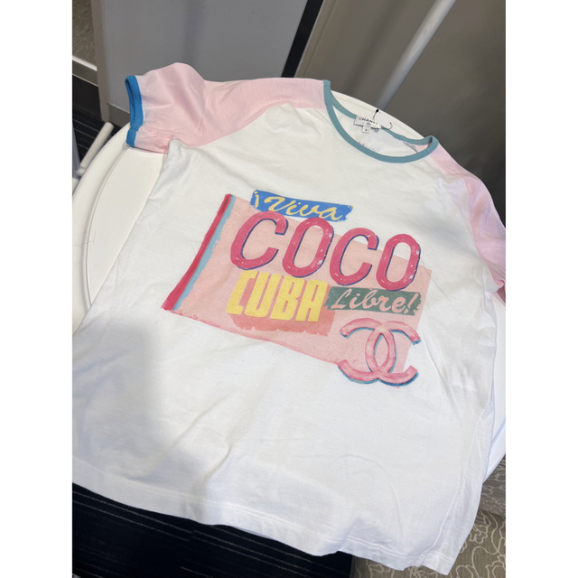 シャネル CHANEL COCOココマーク 半袖TシャツSホワイト レディース