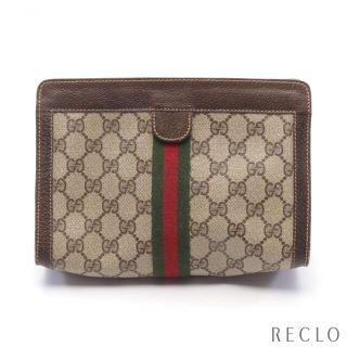 グッチ(Gucci)のCランク オールドグッチ GGプラス シェリーライン クラッチバッグ(セカンドバッグ/クラッチバッグ)