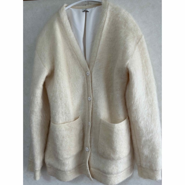 roku mohair shaggy vneck cardigan カーディガン