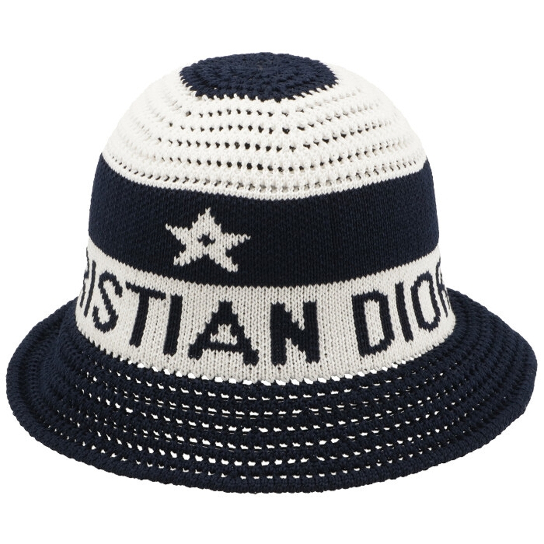 Christian Dior - クリスチャン ディオール CHRISTIAN DIOR メッシュバケットハット D-TULIPE クロシェハット ロゴ チューリップハット 帽子 2023年春夏新作 31CDE985I131 0011 580