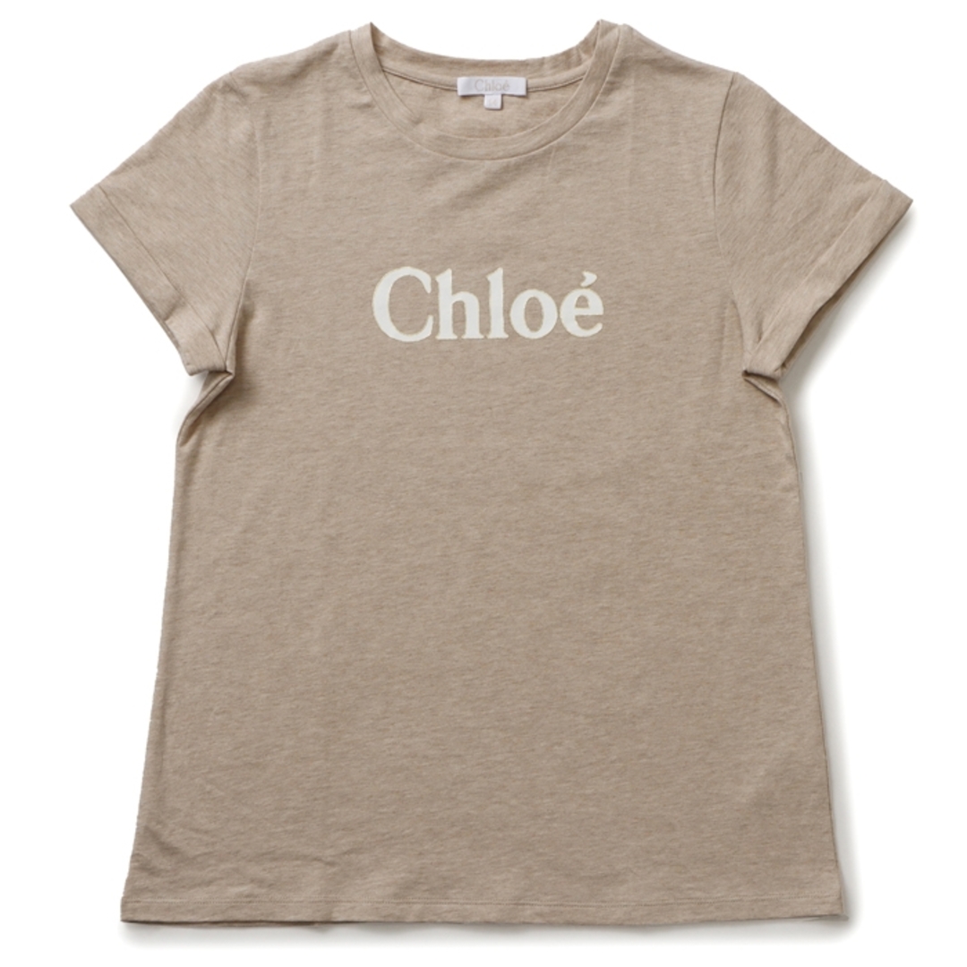 クロエCHLOE品番クロエ CHLOE 【大人もOK】キッズ Tシャツ ロゴプリント クルーネック 半袖シャツ 2023年春夏新作 C15E06 0003 C03