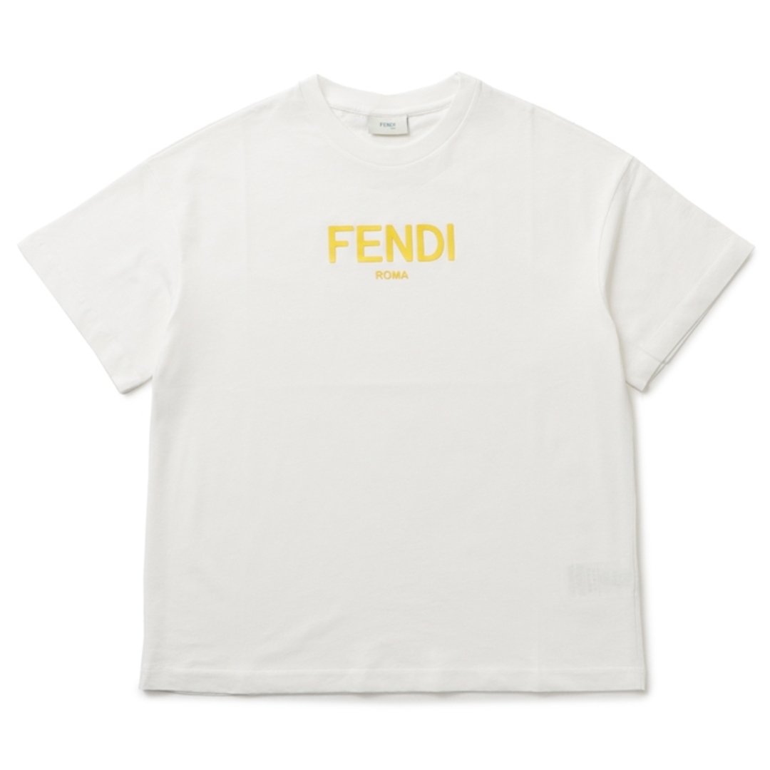 FENDI(フェンディ)のフェンディ FENDI 【大人もOK】キッズ Tシャツ FENDI ROMA ロゴプリント クルーネック 半袖シャツ JUI137 7AJ F0TU9 キッズ/ベビー/マタニティのキッズ服男の子用(90cm~)(Tシャツ/カットソー)の商品写真