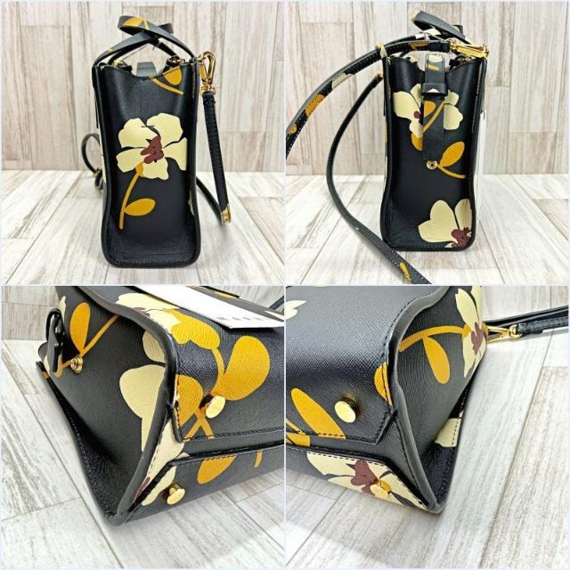 マルニ MARNI 2WAYショルダーバッグ フラワー ブラック 即納!最大