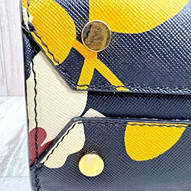 マルニ MARNI 2WAYショルダーバッグ フラワー ブラック 即納!最大