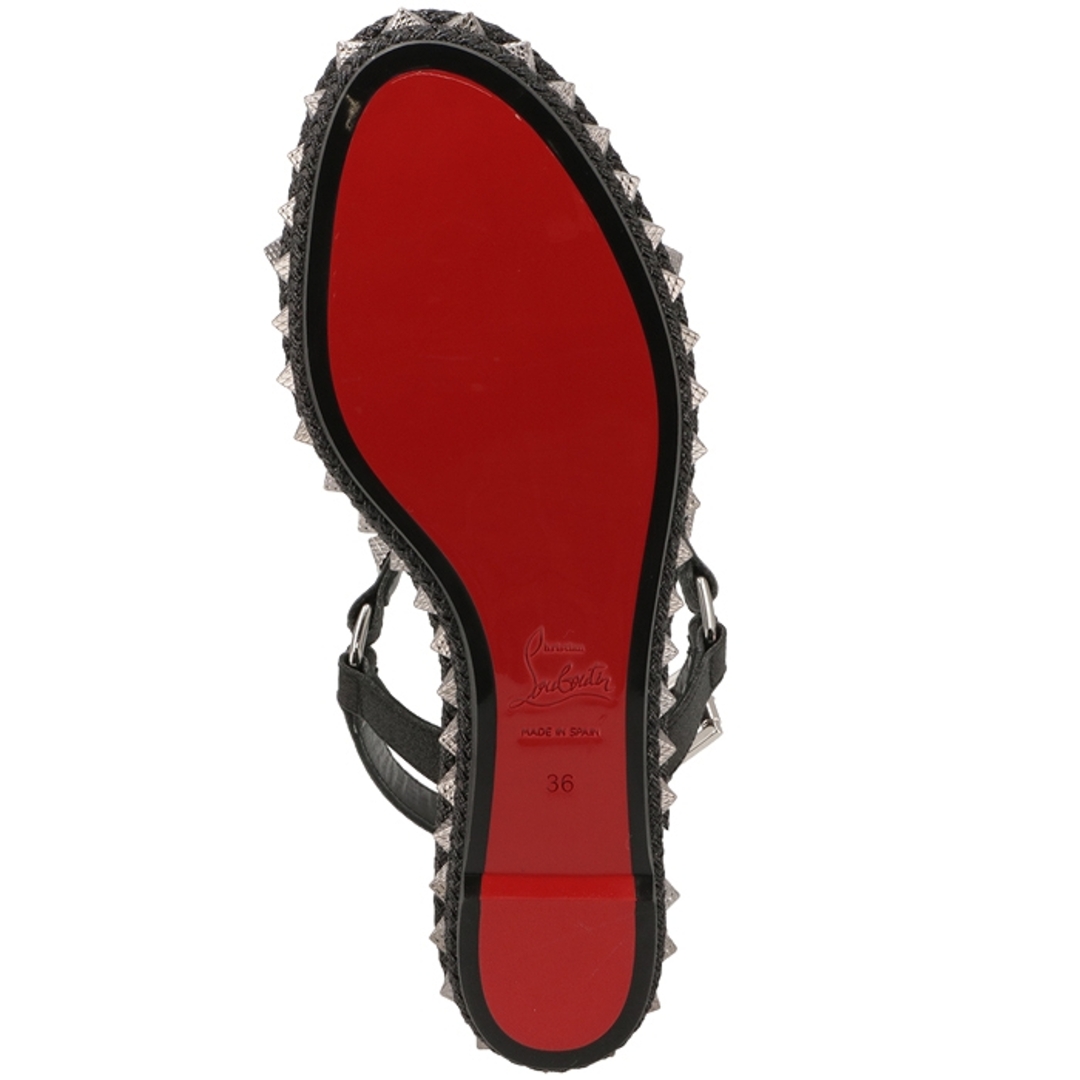 Christian Louboutin(クリスチャンルブタン)のクリスチャンルブタン CHRISTIAN LOUBOUTIN ウェッジサンダル PYRACLOU シューズ 靴 メタルスパイク 1230561 0001 B439 レディースの靴/シューズ(サンダル)の商品写真