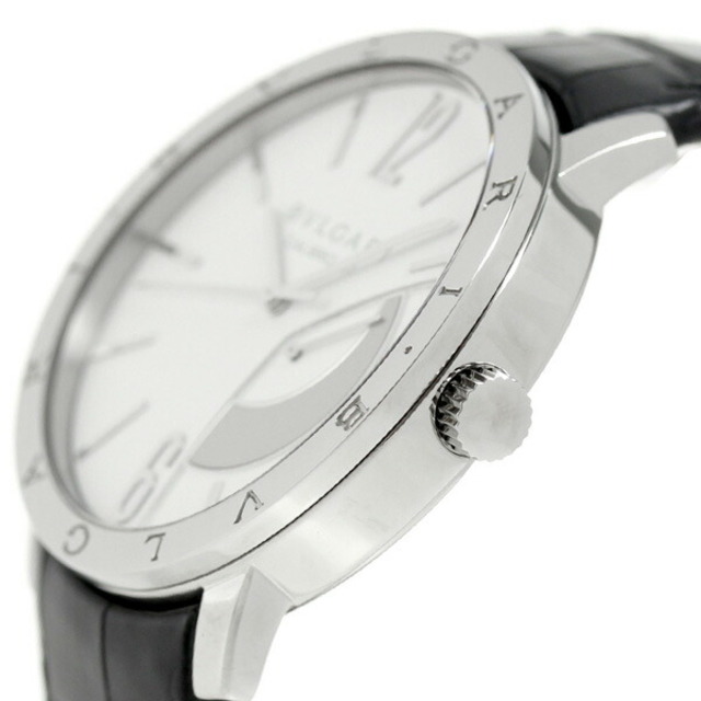 ブルガリ BVLGARI 腕時計 メンズ BB43WSL 手巻き ホワイトxブラック アナログ表示