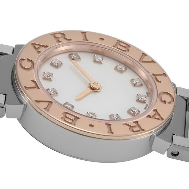 ブルガリ BVLGARI 腕時計 レディース BBL23WSPG/12 ブルガリブルガリ 23mm BVLGARI BVLGARI 23mm クオーツ ホワイトパールxシルバー/ピンクゴールド アナログ表示