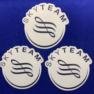 【新品】スカイチーム(SKY TEAM) ステッカー3枚組 防水(その他)