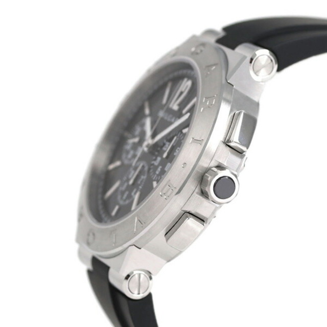 ブルガリ BVLGARI 腕時計 メンズ DG41BSVDCH-SET-BLK ディアゴノ ベロチッシモ 41mm DIAGONO VELOCISSIMO 41mm 自動巻き（BVL328/手巻き付） ブラックxブラック アナログ表示