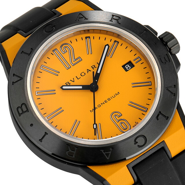 大量入荷 BVLGARI ブルガリ アナログ表示 オレンジxブラック 自動巻き BVLGARI DG41C10SMCVD メンズ 腕時計  腕時計(アナログ)