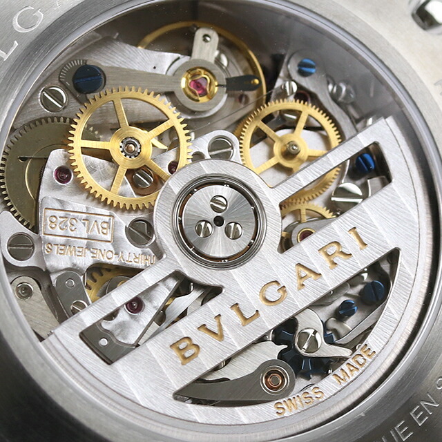 ブルガリ BVLGARI 腕時計 メンズ DG41WSPGVDCH-SET-BRW ディアゴノ ベロチッシモ 41mm DIAGONO VELOCISSIMO 41mm 自動巻き（BVL328/手巻き付） シルバーxブラック アナログ表示