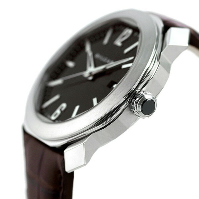 ブルガリ BVLGARI 腕時計 メンズ OC41C1SLD オクト ローマ 41mm OCTO ROMA 41mm 自動巻き（手巻き付） ブラックxダークブラウン アナログ表示