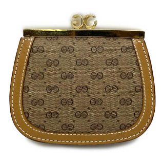 グッチ(Gucci)の美品 グッチ 03・030/コインケース マイクロGG PVC×レザー ブラウン×ベージュ レディース 【中古】(財布)