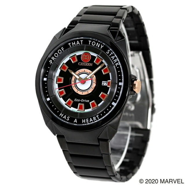 シチズン CITIZEN 腕時計 メンズ AW1017-58W エコ・ドライブ トニー・スターク アイアンマンモデル TONY STARK Iron Man エコ・ドライブ（J810） ブラックxブラック アナログ表示