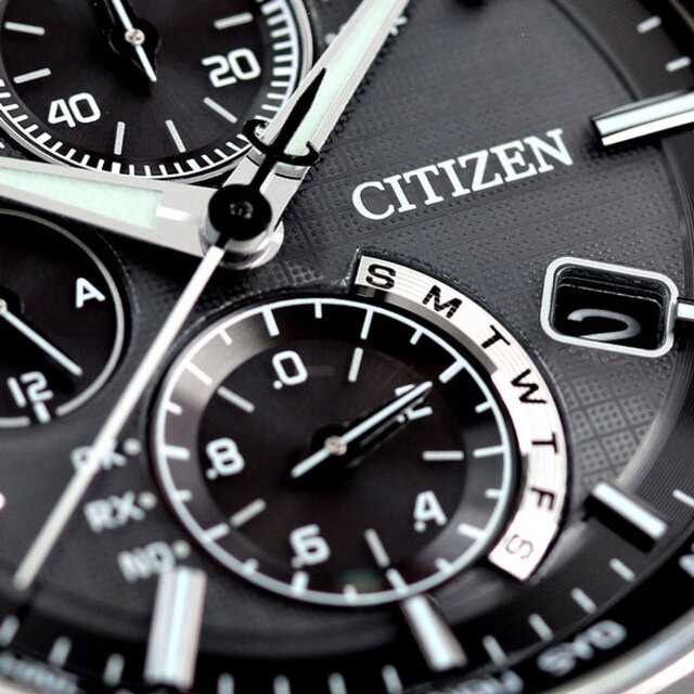 シチズン CITIZEN 腕時計 メンズ AT8040-57E アテッサ ATTESA 電波ソーラー ブラックxシルバー アナログ表示