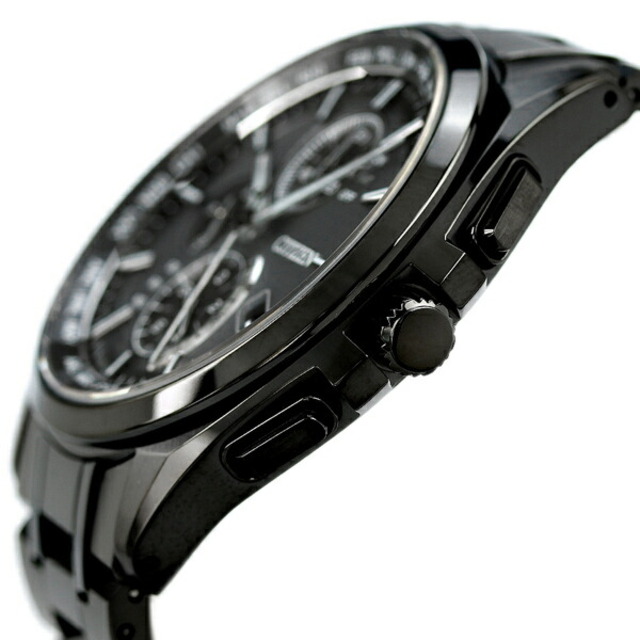 シチズン CITIZEN 腕時計 メンズ AT8044-56E アテッサ ATTESA エコ・ドライブ電波 ブラックxブラック アナログ表示