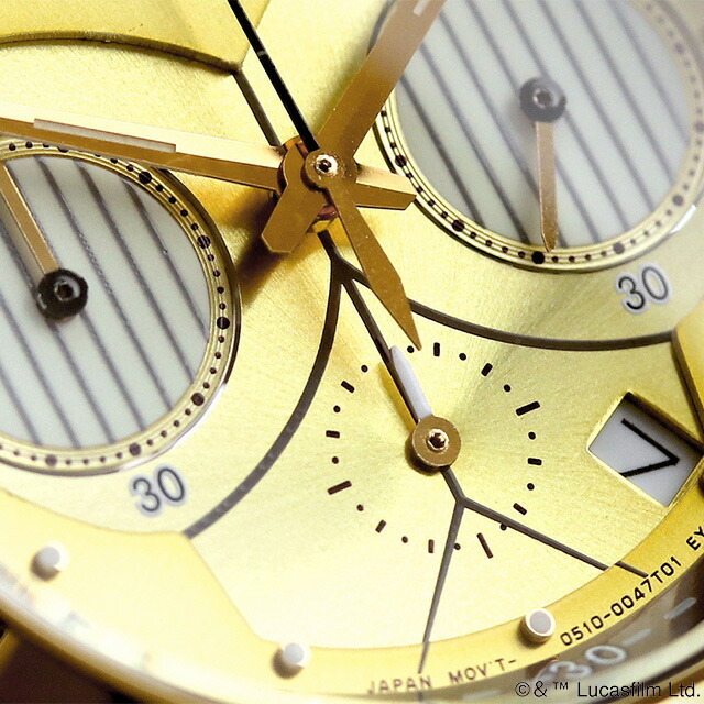 シチズン CITIZEN 腕時計 メンズ AN3662-51W コレクション レコードレーベル ツノクロノ スターウォーズ C-3PO RECORD LABEL TSUNO CHRONO STAR WARS C-3PO クオーツ（510/日本製） ゴールドxゴールド アナログ表示