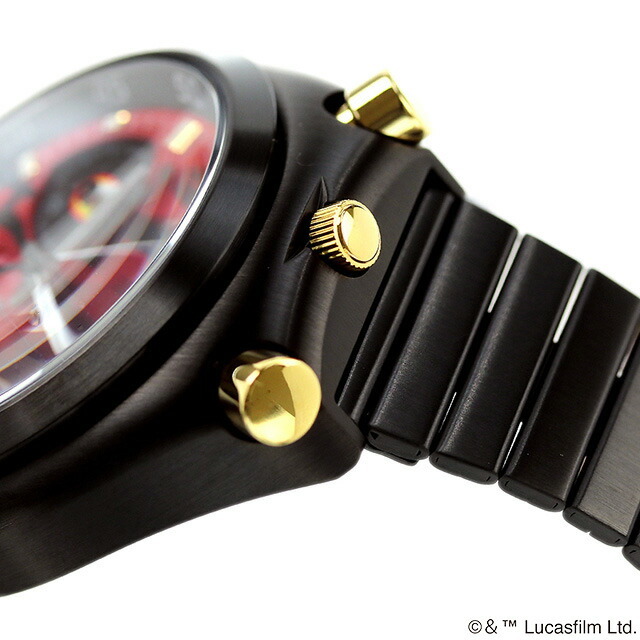 シチズン CITIZEN 腕時計 メンズ AN3668-55W コレクション レコードレーベル ツノクロノ スターウォーズ ダースモール RECORD LABEL TSUNO CHRONO STAR WARS DARTH MAUL クオーツ（510/日本製） レッドxブラック アナログ表示