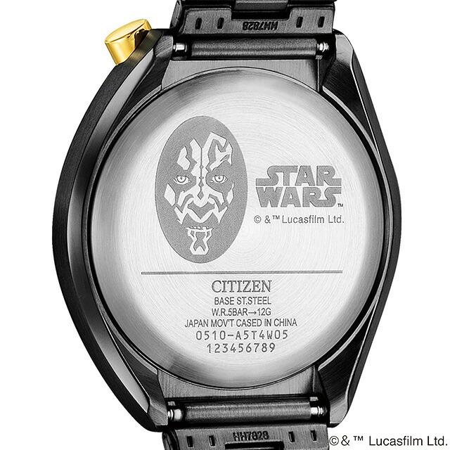 シチズン CITIZEN 腕時計 メンズ AN3668-55W コレクション レコードレーベル ツノクロノ スターウォーズ ダースモール RECORD LABEL TSUNO CHRONO STAR WARS DARTH MAUL クオーツ（510/日本製） レッドxブラック アナログ表示