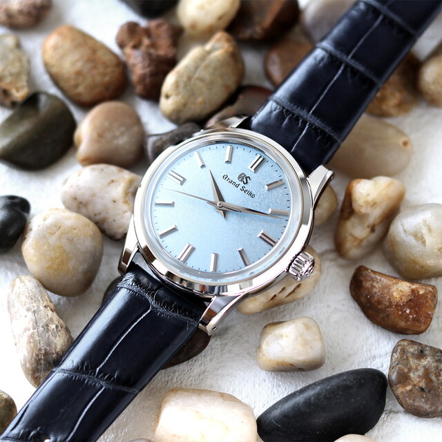 グランド セイコー GRAND SEIKO 腕時計 メンズ SBGW283 クラシックデザイン Elegance Collection Classic The flow of seasons 手巻き（9S64） ライトブルーxネイビー アナログ表示