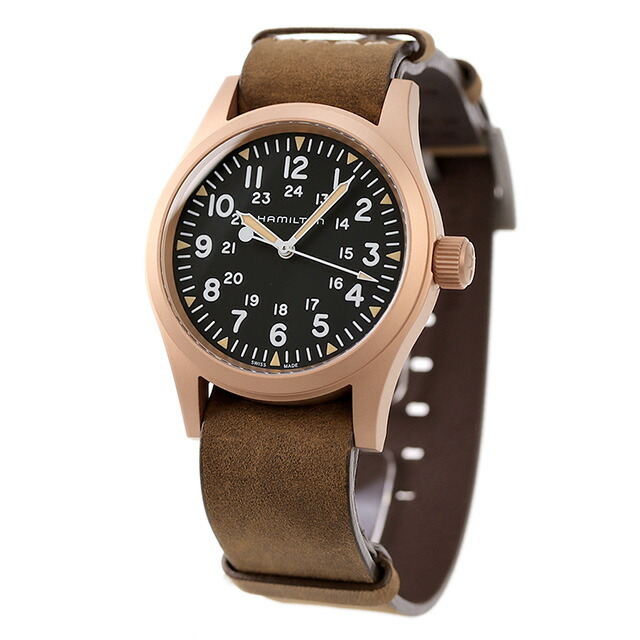 ハミルトン HAMILTON 腕時計 メンズ H69459530 カーキ フィールド メカ ブロンズ 38mm KHAKI FIELD MECHANICAL BRONZE 38mm 手巻き（H-50） ブラックxブラウン アナログ表示