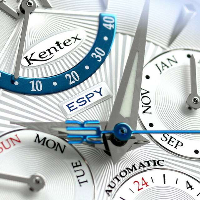 ケンテックス Kentex 腕時計 メンズ E546M-09 エスパイ アクティブ 2 41mm ESPY ACTIVE 2 41mm 自動巻き（Cal.9100/手巻き付） ブラックxシルバー アナログ表示