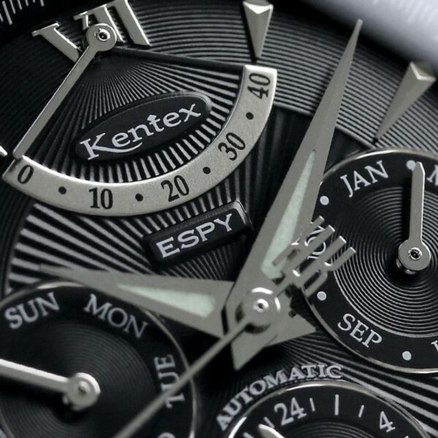 ケンテックス Kentex 腕時計 メンズ E546M-09 エスパイ アクティブ 2 41mm ESPY ACTIVE 2 41mm 自動巻き（Cal.9100/手巻き付） ブラックxシルバー アナログ表示