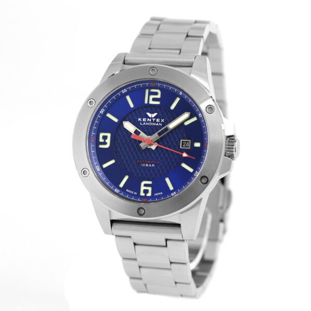 華麗 KENTEX ケンテックス Kentex 腕時計 メンズ S763X-03 自動巻き（手巻き付） ブルーxシルバー アナログ表示 腕時計(アナログ) 