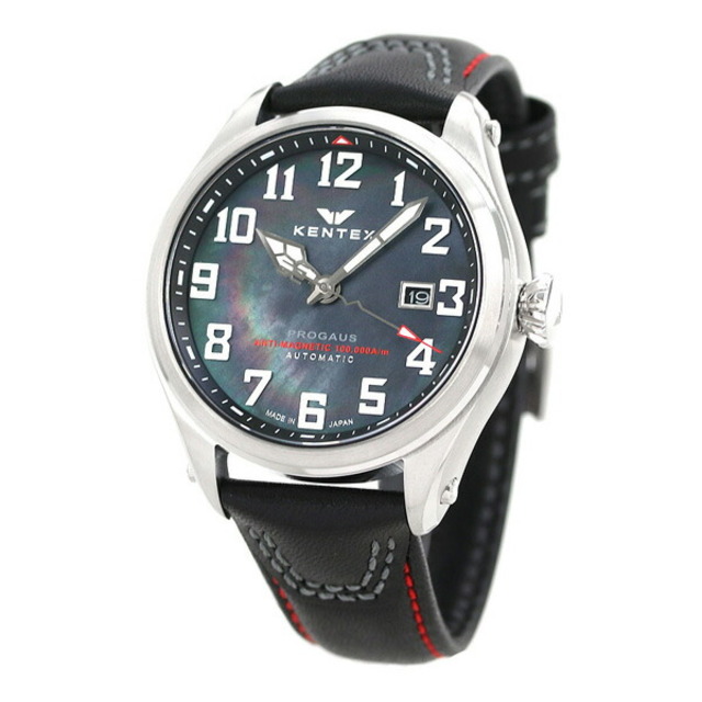 【新品】ケンテックス Kentex 腕時計 メンズ S769X-02 プロガウス 44.5mm PROGAUS 44.5mm 自動巻き（手巻き付） ブラックシェルxブラック アナログ表示