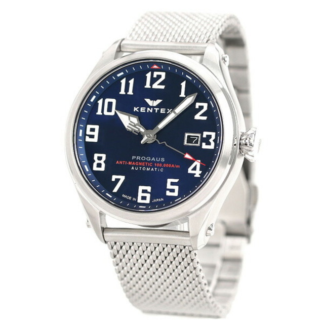 【新品】ケンテックス Kentex 腕時計 メンズ S769X-05 プロガウス 44.5mm PROGAUS 44.5mm 自動巻き（手巻き付） ブルーxシルバー アナログ表示