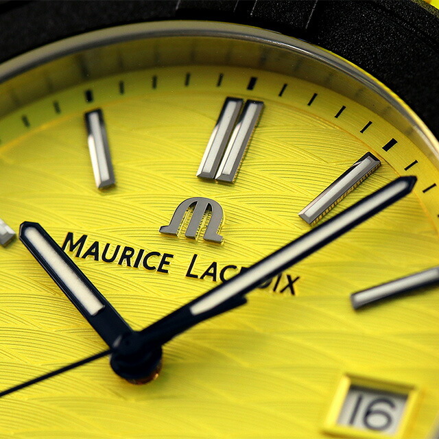 モーリスラクロア MAURICE LACROIX 腕時計 メンズ AI2008-60060-300-0 アイコン タイド クオーツ イエローxブラック  アナログ表示 【超目玉】 52.0%OFF vivacf.net