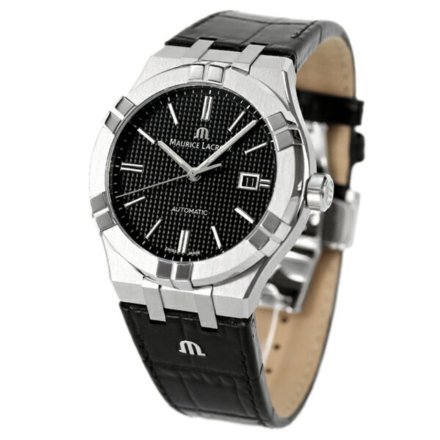 MAURICE LACROIX - モーリスラクロア 腕時計 メンズ AI6008-SS001-330-1 MAURICE LACROIX 自動巻き（ML115/手巻き付） ブラックxブラック アナログ表示