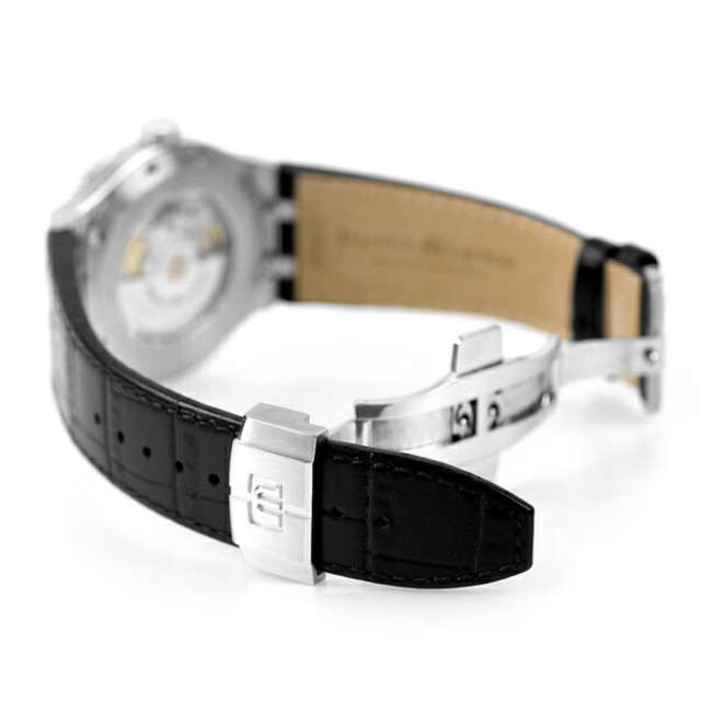 モーリスラクロア MAURICE LACROIX 腕時計 メンズ AI6008-SS001-330-1 アイコン オートマティック 42mm AIKON Automatic 42mm 自動巻き（ML115/手巻き付） ブラックxブラック アナログ表示