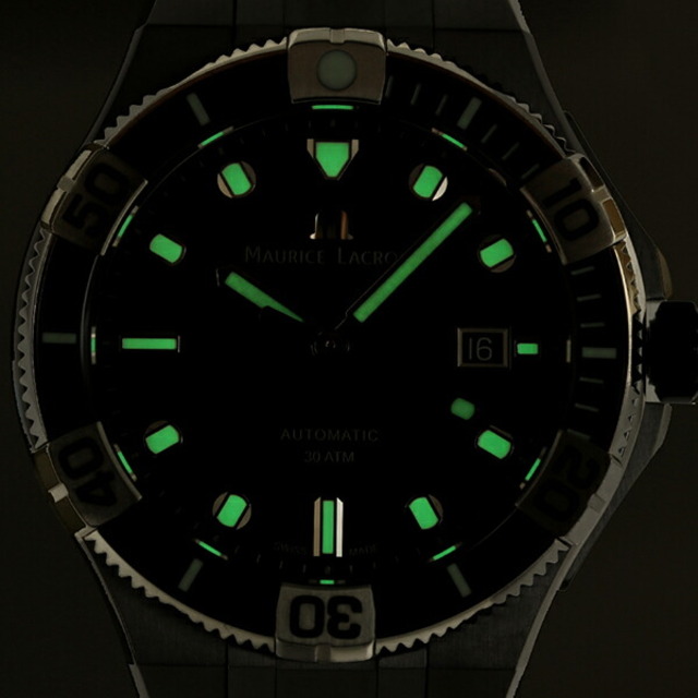 モーリスラクロア MAURICE LACROIX 腕時計 メンズ AI6008-SS001-330-1 アイコン オートマティック 42mm AIKON Automatic 42mm 自動巻き（ML115/手巻き付） ブラックxブラック アナログ表示
