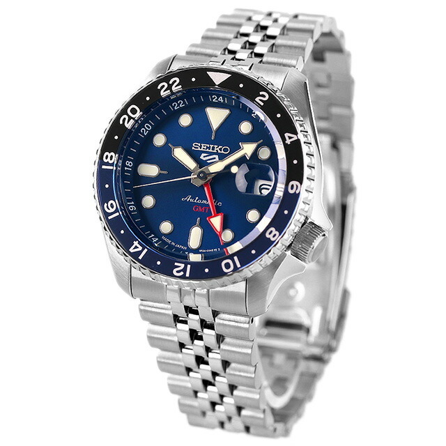 セイコー SEIKO 腕時計 メンズ SBSC003 5スポーツ ファイブスポーツ スポーツスタイル 5 Sports SKX SPORTS STYLE GMT 自動巻き（4R34/手巻付き） ブルーxシルバー アナログ表示