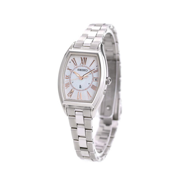 セイコー SEIKO 腕時計 レディース SSQW049 ルキア レディダイヤ 大人クラシック Web流通専用モデル LUKIA Lady Diamond 電波ソーラー（1B32） ホワイトシェルxシルバー アナログ表示