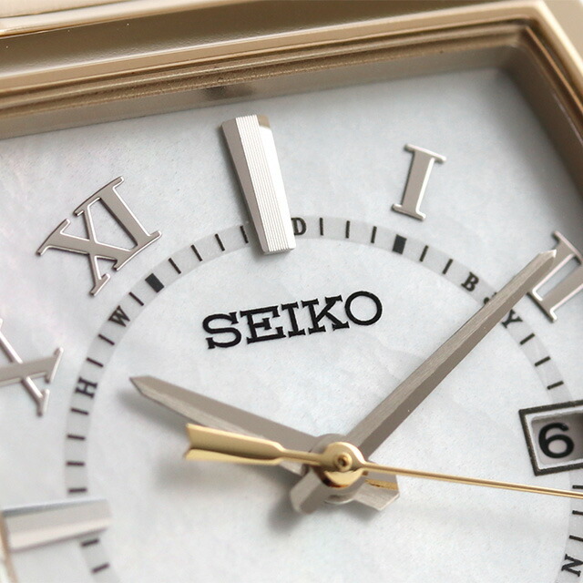 セイコー SEIKO 腕時計 レディース SSQW064 ルキア アイコレクション LUKIA I Collection 22AW Recommend Color 電波ソーラー（1B32） ホワイトシェルxゴールド アナログ表示