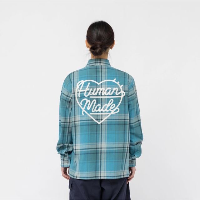HUMAN MADE CHECKED OVERSHIRT BLUE Sサイズ 人気大割引 www.toyotec.com