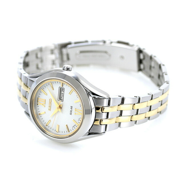 SEIKO(セイコー)の【新品】セイコー SEIKO 腕時計 レディース STPX033 セイコーセレクション ソーラー（V138） ホワイトxシルバー/ゴールド アナログ表示 レディースのファッション小物(腕時計)の商品写真