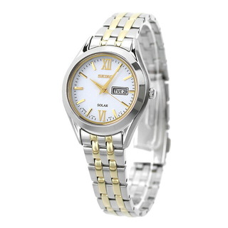 セイコー(SEIKO)の【新品】セイコー SEIKO 腕時計 レディース STPX033 セイコーセレクション ソーラー（V138） ホワイトxシルバー/ゴールド アナログ表示(腕時計)