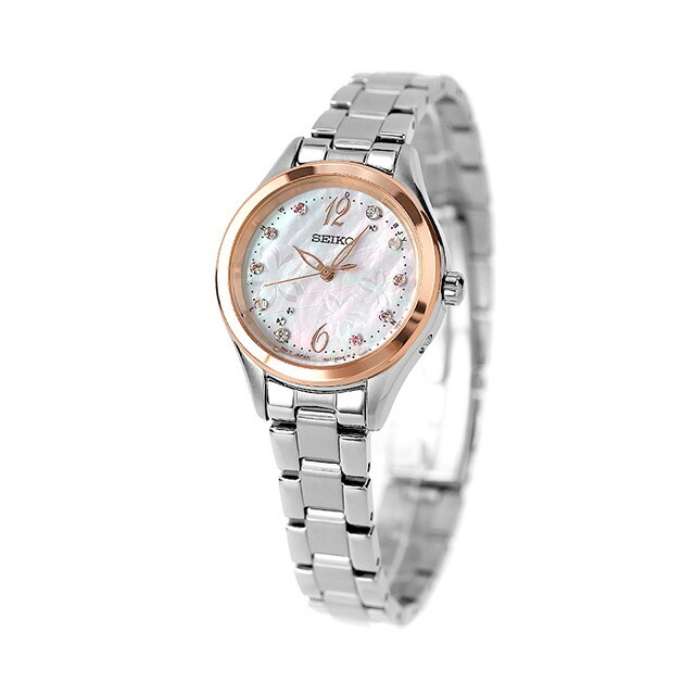 セイコー SEIKO 腕時計 レディース SWFH122 セイコーセレクション 2023 SAKURA Blooming Limited Edition 電波ソーラー（1B21/日本製） ホワイトシェルxシルバー アナログ表示