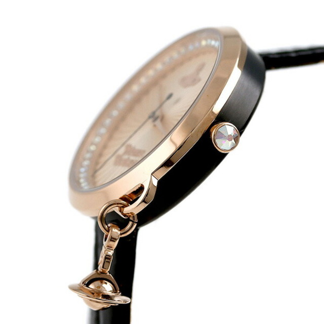Vivienne Westwood(ヴィヴィアンウエストウッド)の【新品】ヴィヴィアン・ウエストウッド Vivienne Westwood 腕時計 レディース VV139RSBK ボウ 32mm BOW 32mm クオーツ ピンクゴールドxブラック アナログ表示 レディースのファッション小物(腕時計)の商品写真