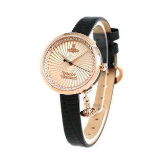 ヴィヴィアンウエストウッド(Vivienne Westwood)の【新品】ヴィヴィアン・ウエストウッド Vivienne Westwood 腕時計 レディース VV139RSBK ボウ 32mm BOW 32mm クオーツ ピンクゴールドxブラック アナログ表示(腕時計)