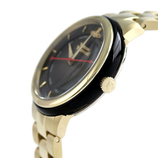 Vivienne Westwood(ヴィヴィアンウエストウッド)の【新品】ヴィヴィアン・ウエストウッド Vivienne Westwood 腕時計 レディース VV158BKGD ポルトベッロ 36mm PORTOBELLO 36mm クオーツ ブラックxゴールド アナログ表示 レディースのファッション小物(腕時計)の商品写真