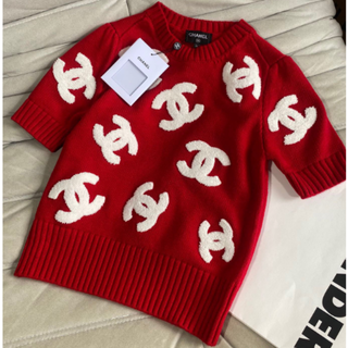 CHANEL - CHANEL☆シャネル ロゴ ニット セーター Sの通販|ラクマ