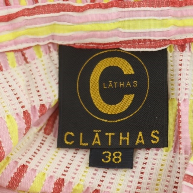 CLATHAS(クレイサス)のクレイサス セットアップ 上下 ストライプ トップス ブラウス スカート 膝丈 レディースのトップス(シャツ/ブラウス(半袖/袖なし))の商品写真