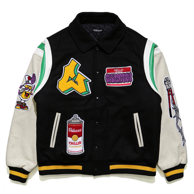 Chilaxxx VANDALISM VARSITY JACKET BLACKchilaxxx