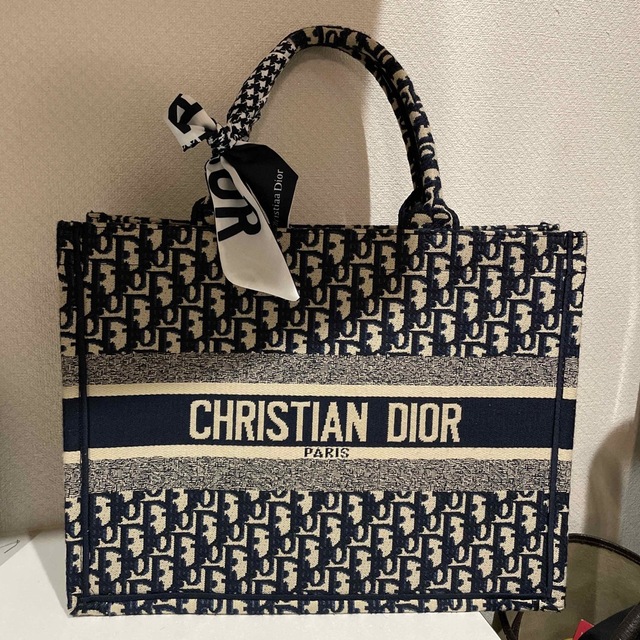 4年保証』 Christian - Dior Christian Dior ネイビー ミディアム